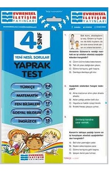4.Sınıf Tüm Dersler Yaprak Test -  Evrensel İletişim Yayınları
