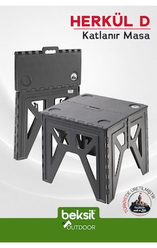 Outdoor Herkül D Katlanır Masa Antrasit Antrasit Antrasit Outdoor Herkül D Katlanır Masa Antrasit Antrasit Antrasit