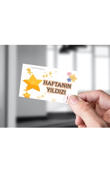 Haftanın Yıldızı Öğrenci Kartı 50 Adet 5x8 Cm Haftanın Yıldızı Öğrenci Kartı 50 Adet 5x8 Cm
