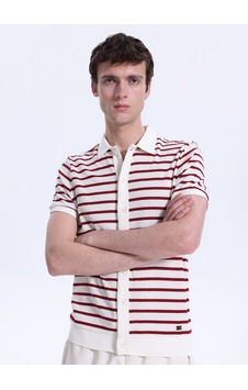 Discovery Expedition Beyaz - Kırmızı Erkek Relaxed Fit Gömlek D6sm-gml3831 Bordo