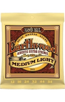 Ernie Ball 2003 Earthwood 80/20 Bronze Medium-Light Akustik Gitar Teli (12-54) Ernie Ball 2003 Earthwood 80/20 Bronze Medium-Light Akustik Gitar Teli (12-54)