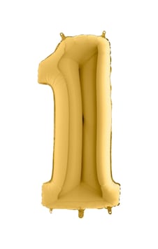Gold Folyo Balon 1 Rakamı 40 CM Gold Folyo Balon 1 Rakamı 40 CM