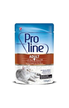 Proline Dana Etli Pouch Yetişkin Kedi Yaş Maması 100 G Proline Dana Etli Pouch Yetişkin Kedi Yaş Maması 100 G