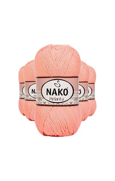 5 Adet Pırlanta Amigurumi El Örgü İpi Yünü Somon 3148