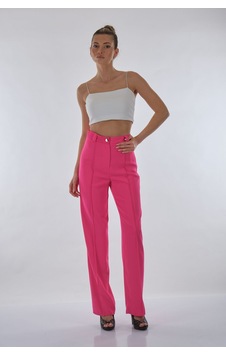 Explosion Yüksek Bel Minimalist Midi Kadın Pantolon - Günlük Şıklık Fuşya Explosion Yüksek Bel Minimalist Midi Kadın Pantolon - Günlük Şıklık Fuşya