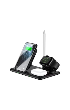 Ally W58 15W Qi Hızlı Şarj 4 In 1 Apple Uyumlu iPhone + Airpods Pro Kablosuz Ş-Siyah Ally W58 15W Qi Hızlı Şarj 4 In 1 Apple Uyumlu iPhone + Airpods Pro Kablosuz Ş-Siyah