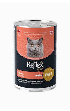 Reflex Plus Pate İçinde Et Parçacıklı Somonlu Yetişkin Kedi Maması 400 G