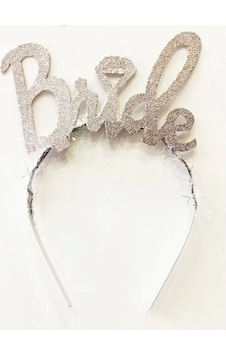Gümüş Renk Bekarlığa Veda İtalik Yazı Alyanslı Bride Taç - 182