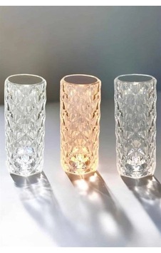 Gece Lambası Kristal Lamba Dokunmatik Şarjlı Hediyelik Renkli Gece Lambası Kristal Lamba Dokunmatik Şarjlı Hediyelik Renkli