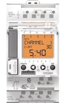 Schneider CCT15723 Ray/Dın IHP+7gün 220VAC Kontak -1A1K Dijital Zaman Röle Schneider CCT15723 Ray/Dın IHP+7gün 220VAC Kontak -1A1K Dijital Zaman Röle