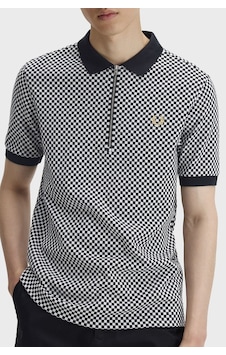 Fred Perry M2399 Chequerboard Erkek Polo Tişört Siyah Fred Perry M2399 Chequerboard Erkek Polo Tişört Siyah