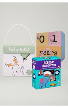 Baby Tales Animal Küpler & İlk Kartlarım Seti Bebek Hediyelik Seti Baby Tales Animal Küpler & İlk Kartlarım Seti Bebek Hediyelik Seti