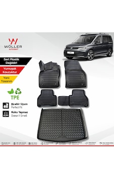 Volkswagen Caddy Paspas Bagaj Havuzu Set 2021 Sonrası Uyumlu 3d Wöller Ultraflex Set Volkswagen Caddy Paspas Bagaj Havuzu Set 2021 Sonrası Uyumlu 3d Wöller Ultraflex Set