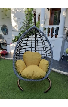 Zeta Home Rattan Salıncak Sarı
