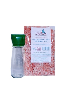 Tuz Karabiber Değirmeni Yeşil + Himalaya Çakıl Tuz Pembe 250 Gr Tuz Karabiber Değirmeni Yeşil + Himalaya Çakıl Tuz Pembe 250 Gr