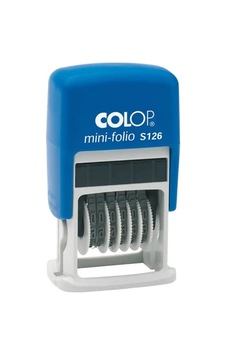 Colop S126 Mini Numaratör Kaşe Mavi Kasa Siyah Keçe - 4x19mm Renksiz Colop S126 Mini Numaratör Kaşe Mavi Kasa Siyah Keçe - 4x19mm Renksiz