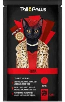 Tail Paws Fiona Ciğerli Pouch Kedi Maması 80 G Tail Paws Fiona Ciğerli Pouch Kedi Maması 80 G