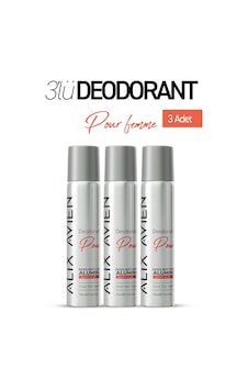 Alüminyumsuz Seyahat Boy Kadın Deodorant Spray Üçlü Set 3x75 Ml - Pour Femme