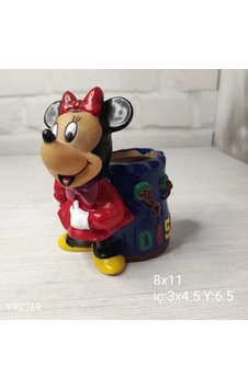 Minnie Mouse Masaüstü Kalemlik Premium Taş Tozu Çok Renkli