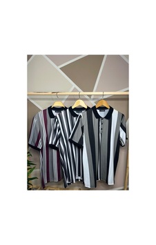 Mfz Giyim Bordo - Gri Renk 3'lü Polo Yaka Erkek T-shirt Bordo-gri Mfz Giyim Bordo - Gri Renk 3'lü Polo Yaka Erkek T-shirt Bordo-gri
