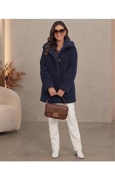 Butik İstanbul Kadın Uzun Kollu Yakalı Önden Düğmeli Wellsoft Kaban Lacivert Butik İstanbul Kadın Uzun Kollu Yakalı Önden Düğmeli Wellsoft Kaban Lacivert
