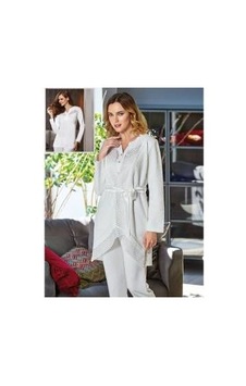 Flz 31-188 Hamle Lohusa 3 Lü Pijama Sabahlık Tk Ecru Flz 31-188 Hamle Lohusa 3 Lü Pijama Sabahlık Tk Ecru