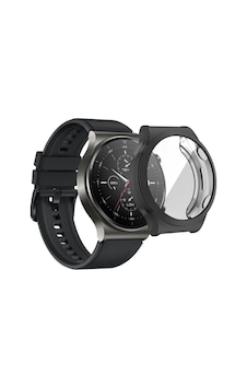 Forzacase Huawei Watch Gt 2 Pro 46mm İle Uyumlu Önü Kapalı Ekran Korumalı Silikon Kılıf - Fc010 Siyah