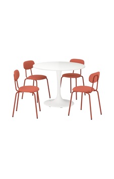 Mutfak Masası Takımı , Beyaz/remmarn Kırmızı-kahverengi, 4 Sandalyeli, Sabit, 103 Cm Mutfak Masası Takımı , Beyaz/remmarn Kırmızı-kahverengi, 4 Sandalyeli, Sabit, 103 Cm