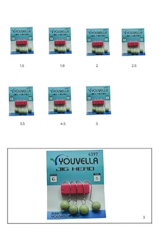 Youvella 6397 Mafsallı Lrf Jig Head Glow Head 4'lü Paket Youvella 6397 Mafsallı Lrf Jig Head Glow Head 4'lü Paket