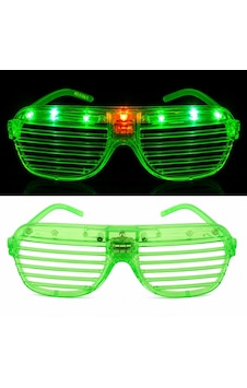 Led - 773 - Işıklı Panjur Parti Gözlüğü Yeşil Renk - Csmo-tex - Shutter Gözlük Led - 773 - Işıklı Panjur Parti Gözlüğü Yeşil Renk - Csmo-tex - Shutter Gözlük