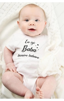 Hediyenza En İyi Baba Benim Babam Özel Tasarım Bebek Zıbın Pamuklu Çıtçıtlı Body Beyaz Hediyenza En İyi Baba Benim Babam Özel Tasarım Bebek Zıbın Pamuklu Çıtçıtlı Body Beyaz
