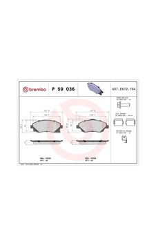 Opel Corsa C On Fren Balatasi 1.4 Twinport 2004-2006 Brembo P59036 Opel Corsa C On Fren Balatasi 1.4 Twinport 2004-2006 Brembo P59036
