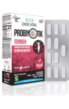 Zade Vital Probiyotik Feminen 30 Kapsül Zade Vital Probiyotik Feminen 30 Kapsül