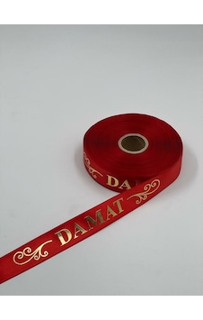 Damat Baskılı Kol Kurdelesi - Kırmızı - 1 Adet 50cm Diğer Damat Baskılı Kol Kurdelesi - Kırmızı - 1 Adet 50cm Diğer