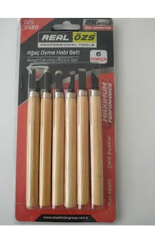 Realözs Ağaç Oyma Hobi Seti 6 Parça