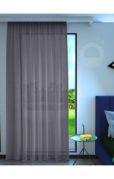 Koyu Gri Keten Görünümlü Ekstraforlu Tül Perde Linen Touch Serisi Koyu Gri Koyu Gri Keten Görünümlü Ekstraforlu Tül Perde Linen Touch Serisi Koyu Gri