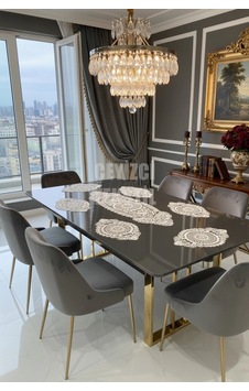 Modern Amerikan Servis Supla Runner Takımı 6 Kişilik - Krem Renkli Modern Amerikan Servis Supla Runner Takımı 6 Kişilik - Krem Renkli