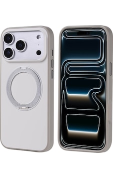 Apple Uyumlu iPhone 17 Pro Max Kılıf M-safe Şarj Özellikli Standlı Zore Proton Silikon Kapak Gri Apple Uyumlu iPhone 17 Pro Max Kılıf M-safe Şarj Özellikli Standlı Zore Proton Silikon Kapak Gri