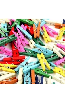 50'li Renkli Ahşap Mandal 3.5cm 12'li Paket-600 Adet 50'li Renkli Ahşap Mandal 3.5cm 12'li Paket-600 Adet