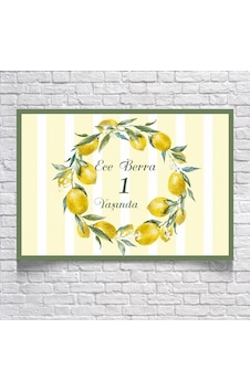 Limon Temalı Doğum Günü Afişi 100x150 Cm Limon Temalı Doğum Günü Afişi 100x150 Cm