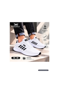 Branca Unisex Kadın Erkek Yarı Ortapedik Günlük Spor Sneaker Yürüyüş Outdoor Ayakkabı Beyaz - Siyah Branca Unisex Kadın Erkek Yarı Ortapedik Günlük Spor Sneaker Yürüyüş Outdoor Ayakkabı Beyaz - Siyah