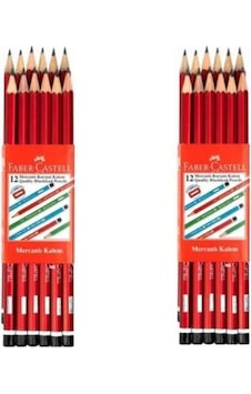 Faber-castell Kurşun Kalem Köşeli Mercanlı - 24 Adet Faber-castell Kurşun Kalem Köşeli Mercanlı - 24 Adet