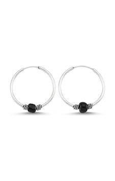 Takı Dükkanı Boncuklu Gümüş Halka Küpe 12 mm wsk09-12 Takı Dükkanı Boncuklu Gümüş Halka Küpe 12 mm wsk09-12
