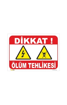 Dikkat Ölüm Tehlikesi - Isg Levhası Levha 35x50 Cm Galvaniz Saç 0,4 Mm Dikkat Ölüm Tehlikesi - Isg Levhası Levha 35x50 Cm Galvaniz Saç 0,4 Mm