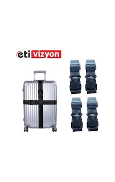 Etivizyon Valiz Kemeri 4 Adet Siyah Etivizyon Valiz Kemeri 4 Adet Siyah