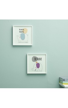 Minimal Fil Tasarımlı Bebek Odası Çerçeve 20x20 Cm Modern, Sevimli Duvar Dekoru Sku: Smg8690010232731