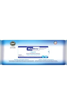 Blue White Vücut Temizleme Havlusu 50 Adet