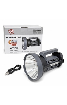 Watton Wt-708 50w Işık Gücü 10.000 Lümen Fonksiyonlu Projektör Fener Watton Wt-708 50w Işık Gücü 10.000 Lümen Fonksiyonlu Projektör Fener
