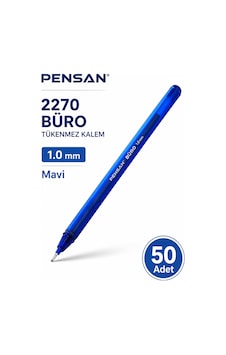Pensan 2270 Büro Mavi Tükenmez Kalem 1.0 Mm 50'li Paket Lacivert