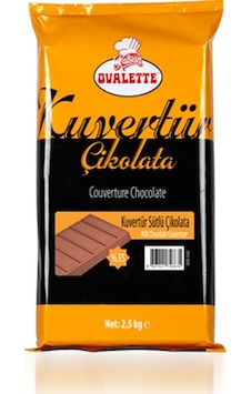 Katsan Ovalette Sütlü Kuvertür Çikolata 2500 G